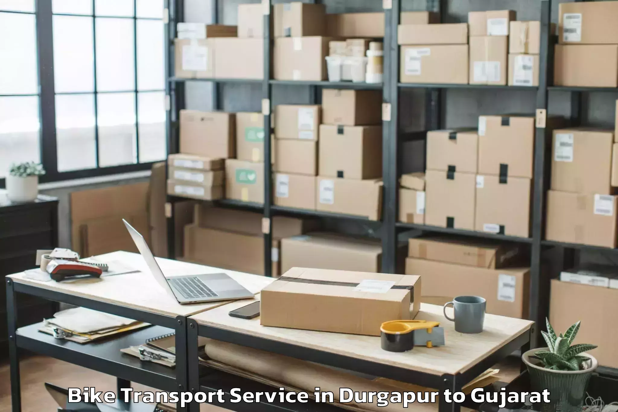 Hassle-Free Durgapur to Ahmedabad Airport Amd Bike Transport